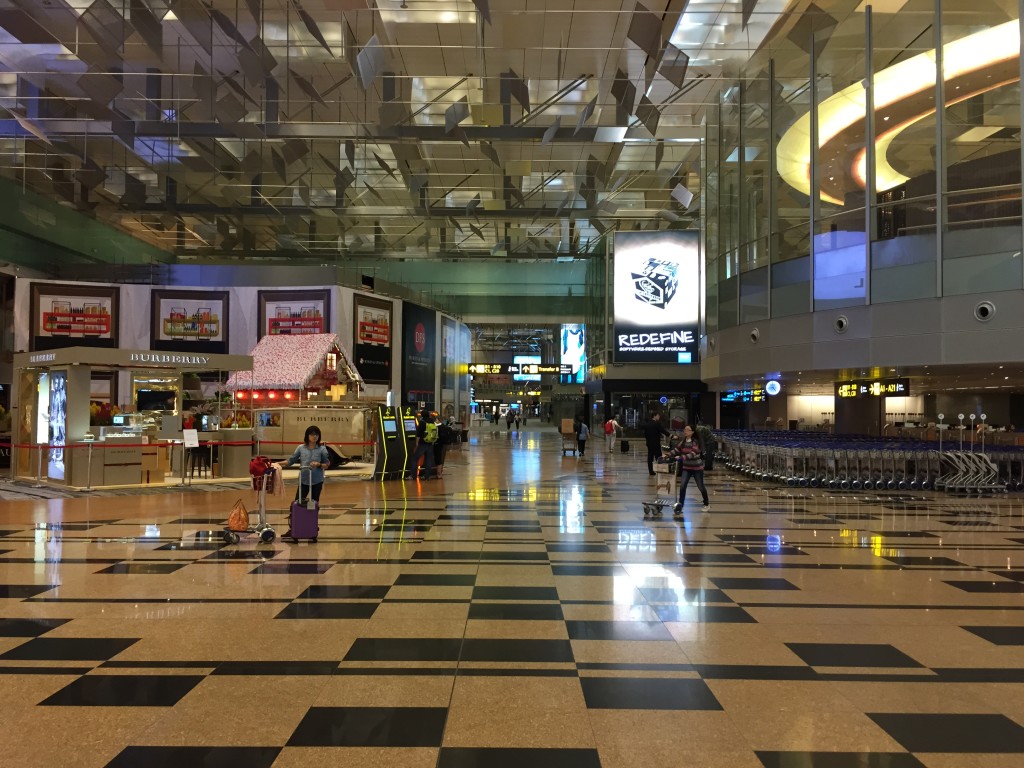 Very quiet Changi (Singapore) Airport